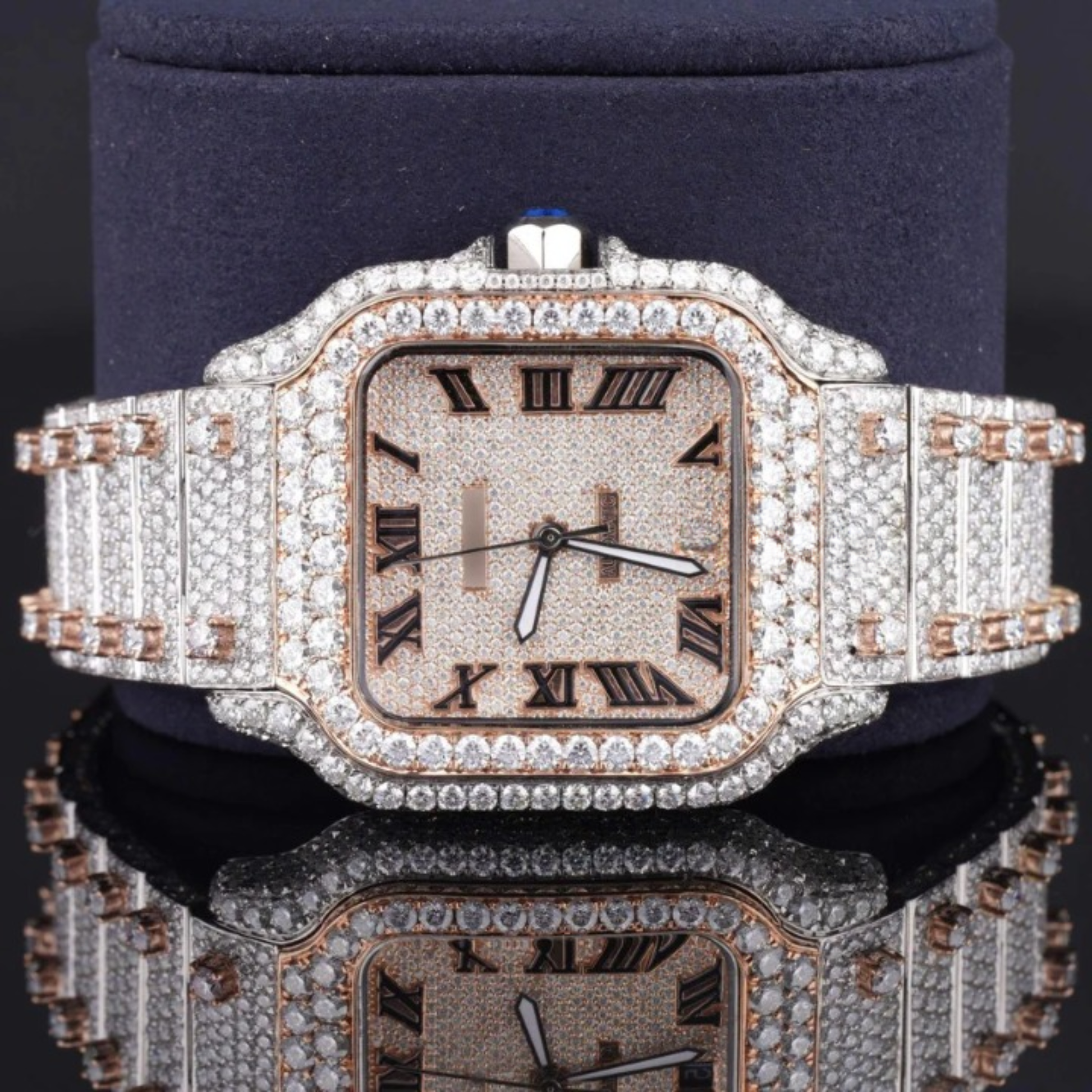 Unique Moissanite Watch Iced Out And Fully Automatic