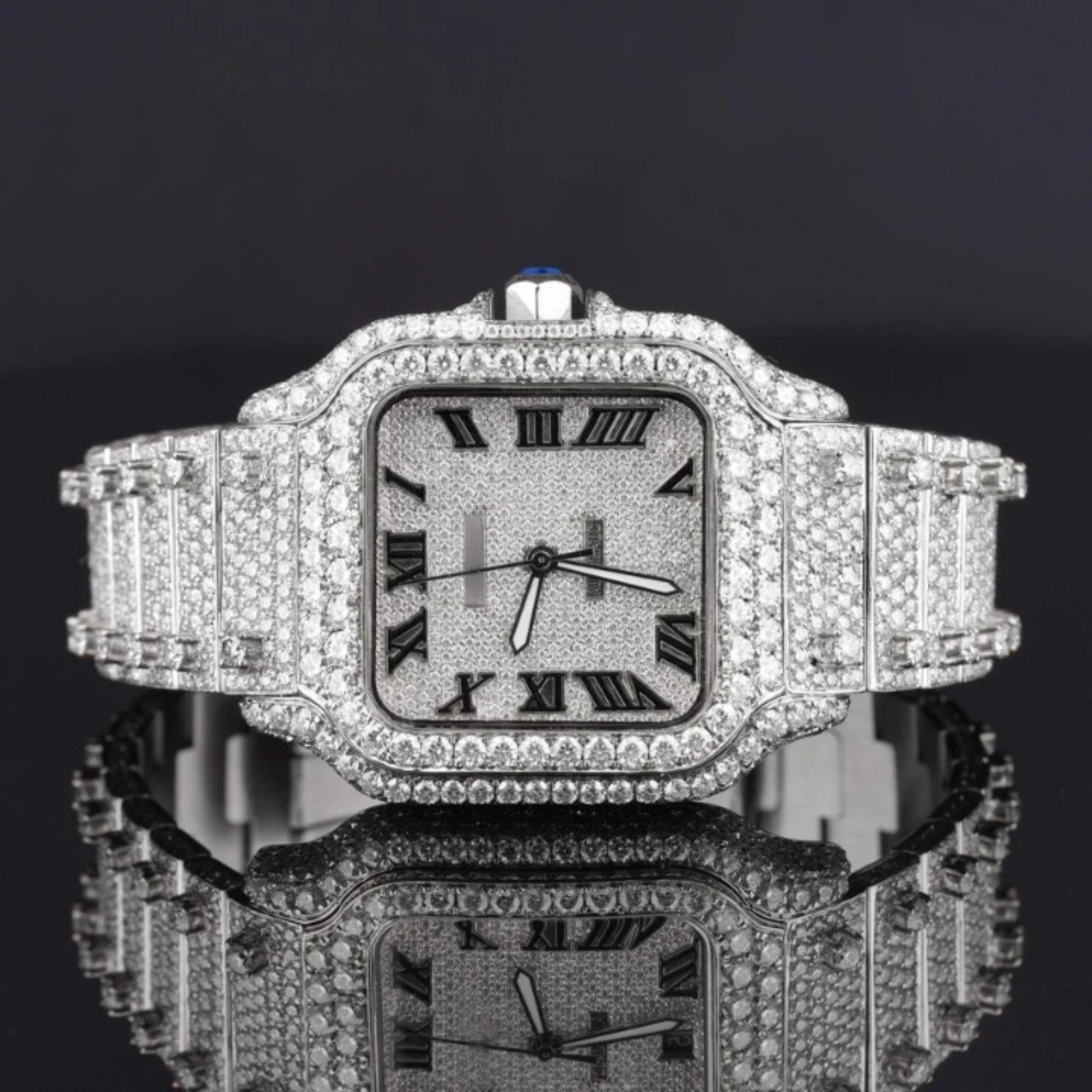 Unique Moissanite Watch Iced Out And Fully Automatic