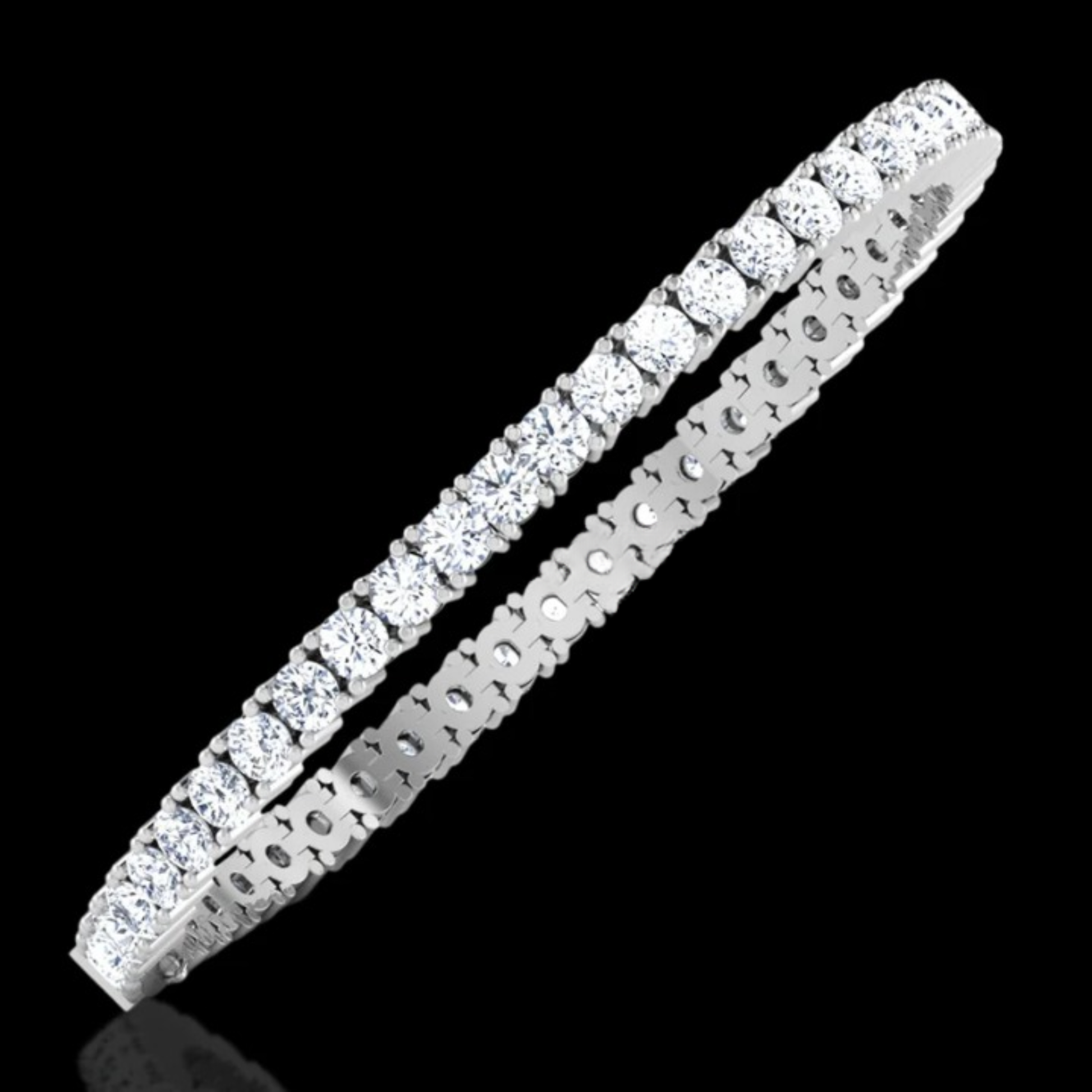 3.00MM Moissanite Round Diamond Unisex Tennis Bracelet