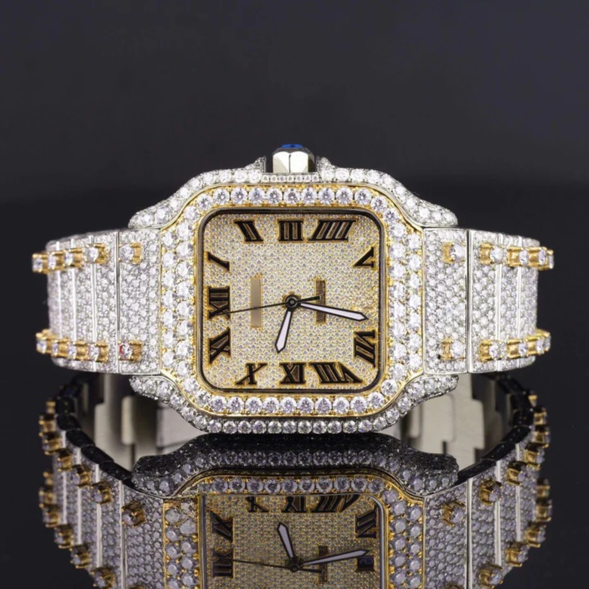 Unique Moissanite Watch Iced Out And Fully Automatic