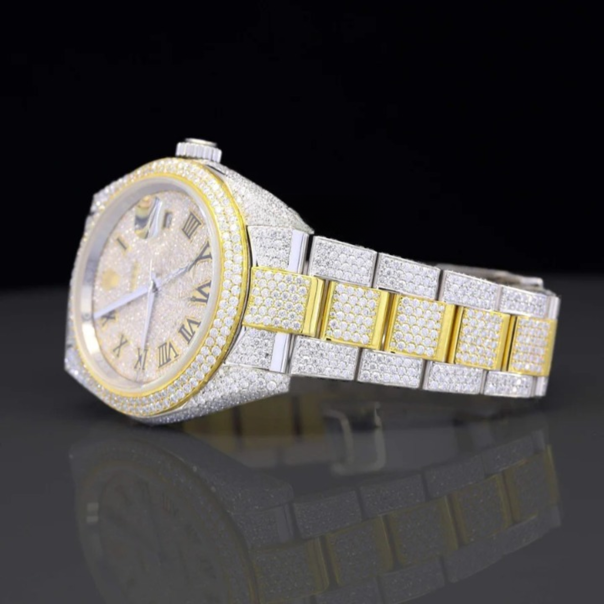 Stylish Full Body Iced Out Moissanite Watch For Men
