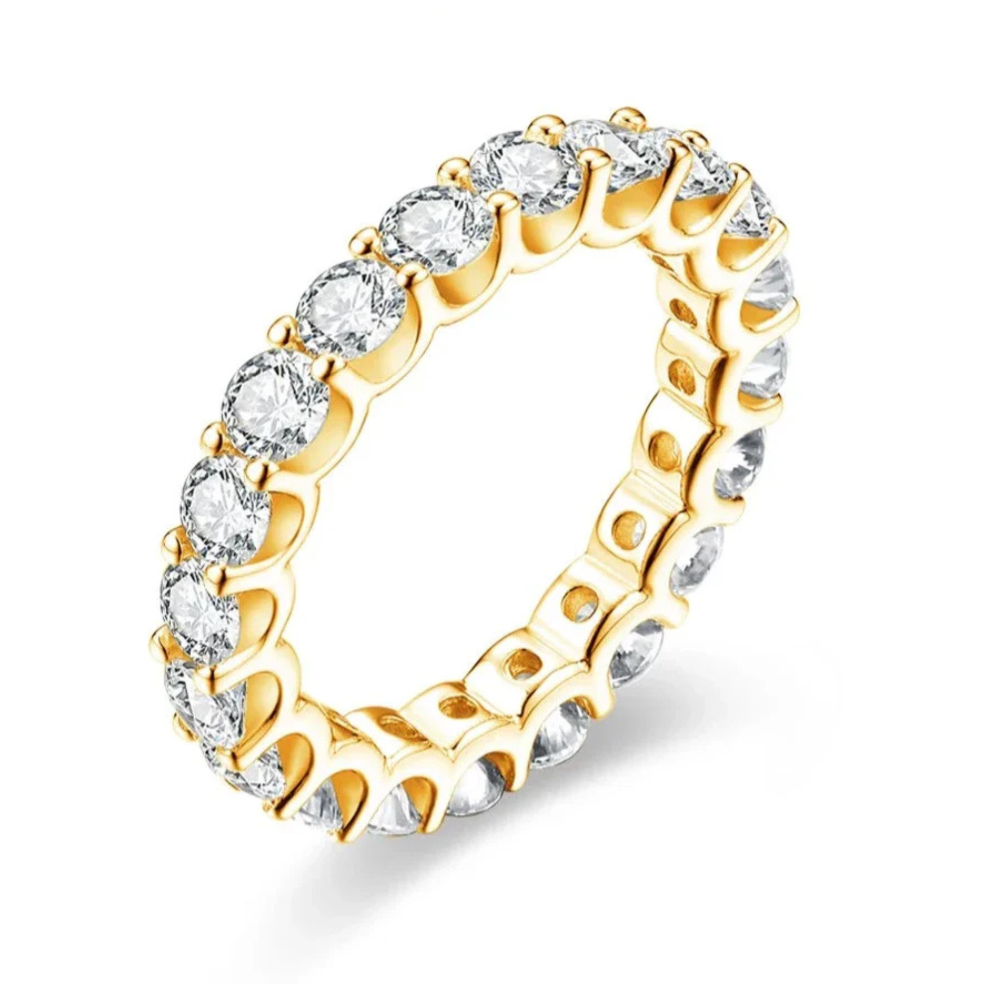 3.5MM Round Cut Moissanite Eternity Wedding Band
