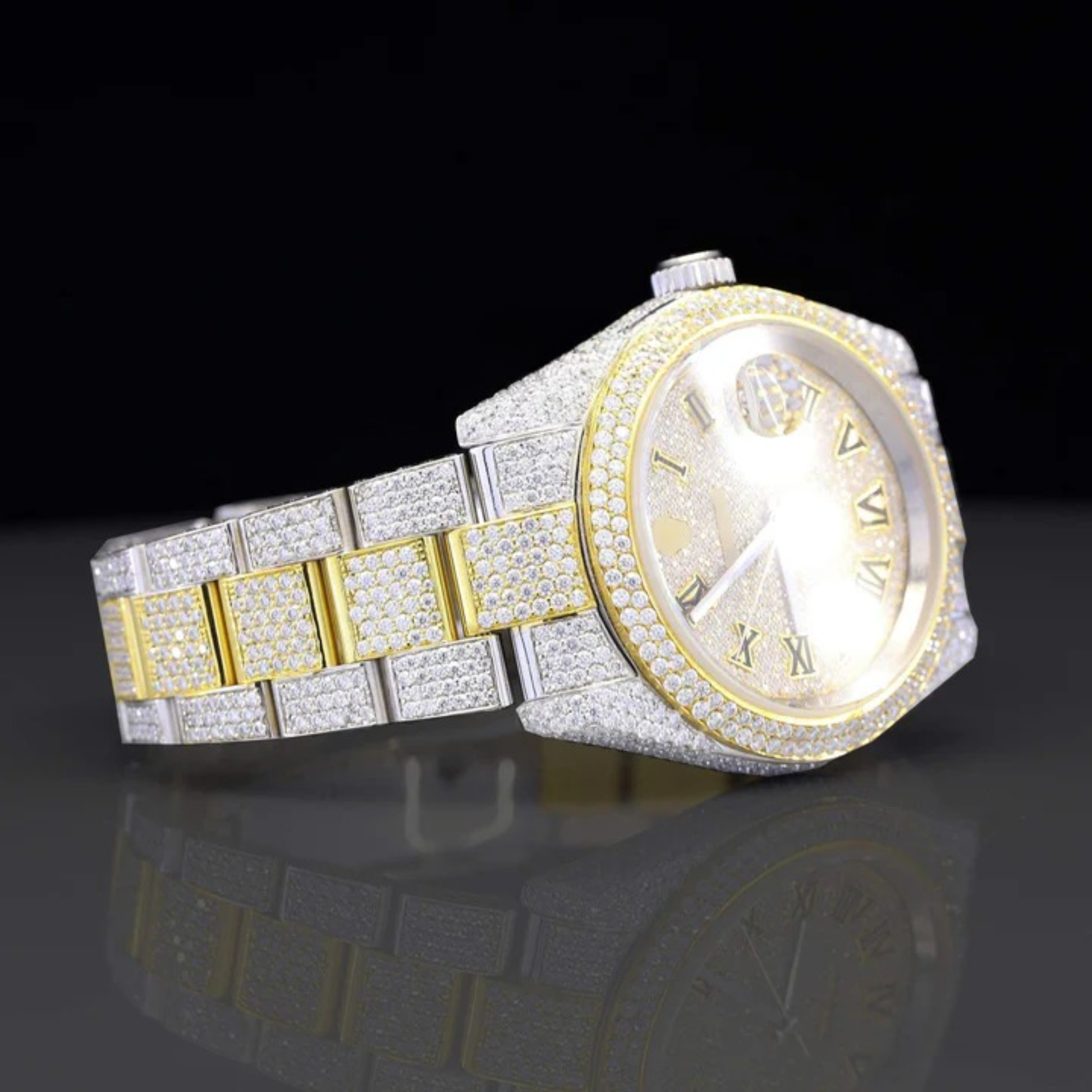 Stylish Full Body Iced Out Moissanite Watch For Men