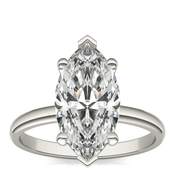 3 CT D Color Marquise Cut Moissanite Engagement Wedding