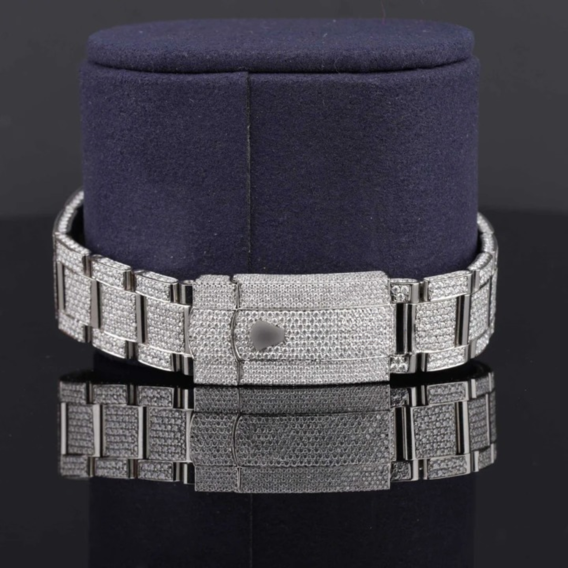 Professional Style Iced Out Automatic Moissanite Watch